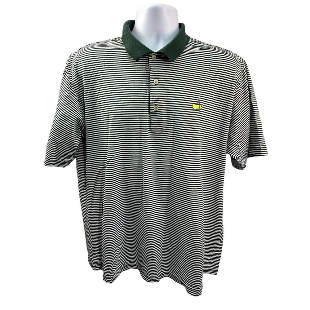 Masters Collection Polo Shirt Adult Large Augusta National Cotton Striped Mens